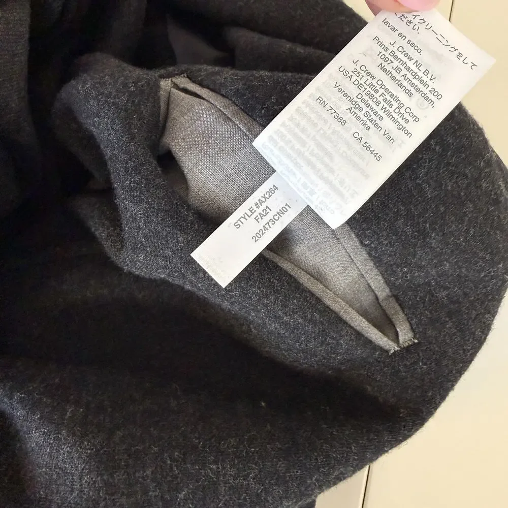 J.Crew Slim Fit Knit Suit Jacket in wool-cotton Charcoal Gray - M